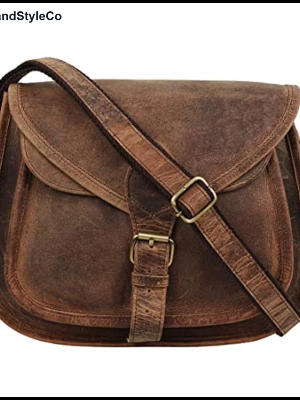 Full Grain Leather Crossbody Bag for Women Satchel Purse Shoulder Tote